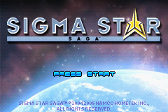 Sigma Star Saga Title Screen
